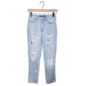 Hollister Curvy Ultra High-Rise Mom Jean Vintage Stretch Distressed Size W25 1R